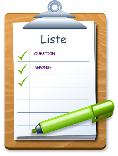 Liste  QUESTION REPONSE